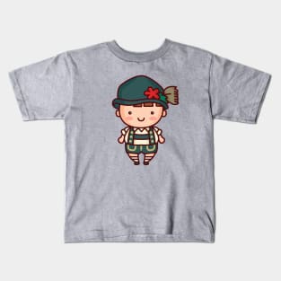 Cute German Bavarian Boy in Lederhosen Kids T-Shirt